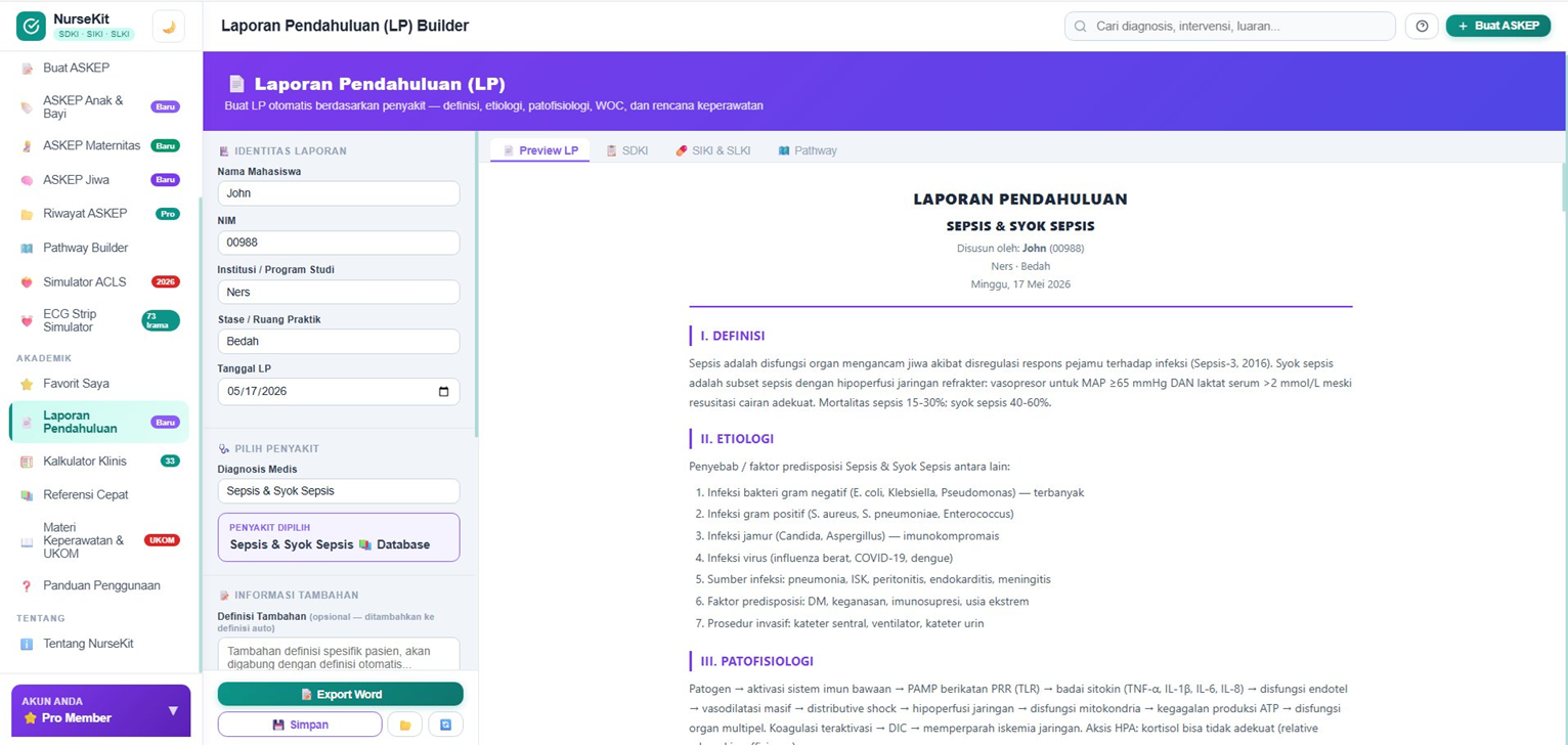 Laporan Pendahuluan Builder — preview LP Sepsis & Syok Sepsis